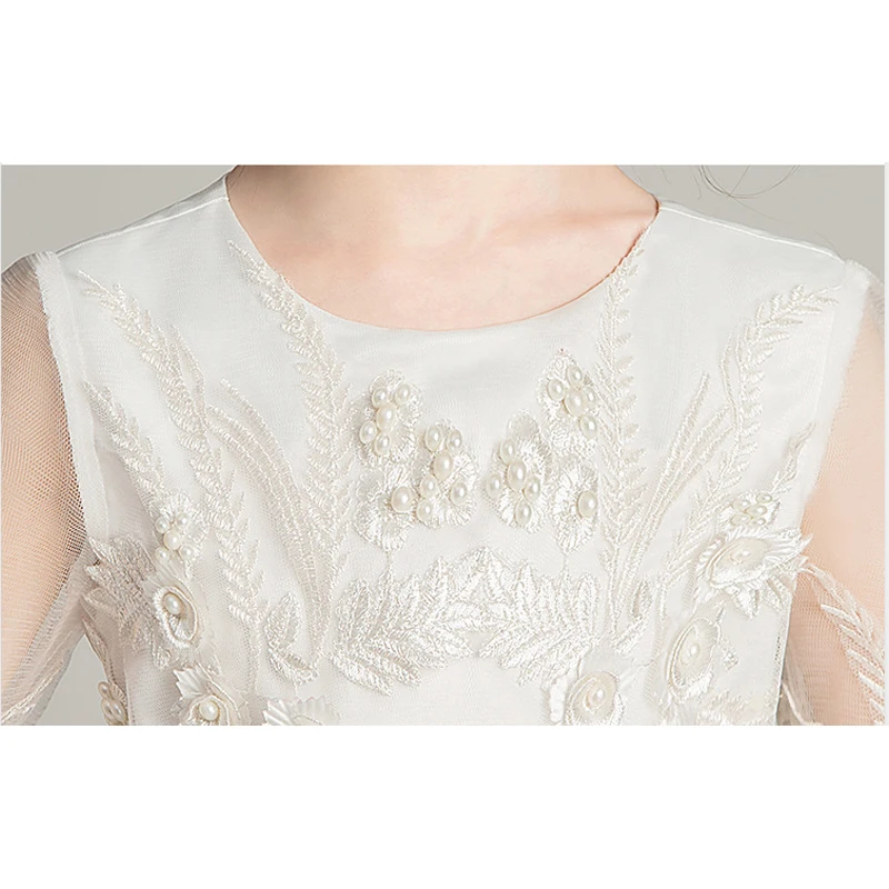 

Skyyue Flower Girls Dress for Wedding Lace Flower Tank Girl Evening Dress Long Kid Party Communion Dresses Elegant 2019 CK2991