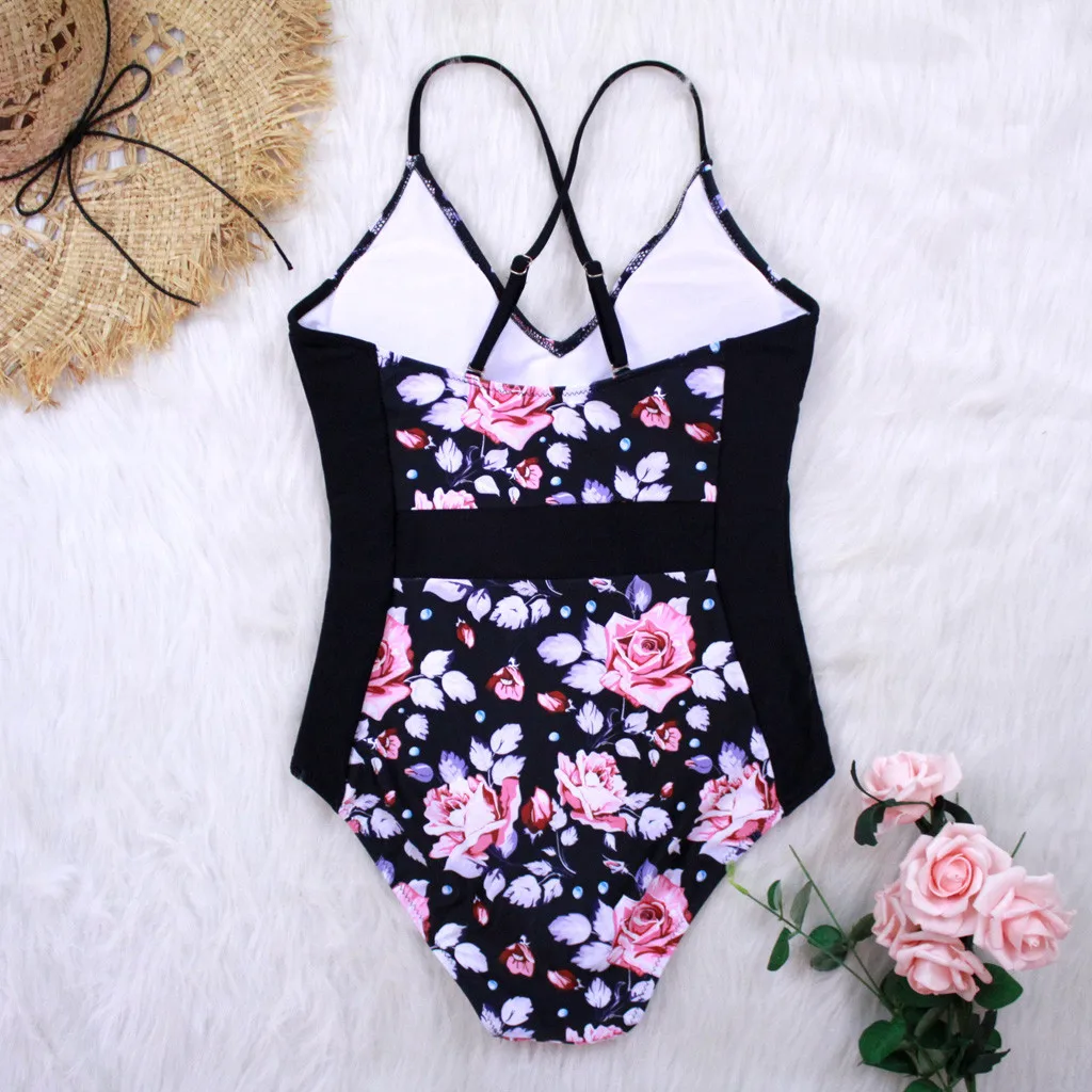 Swimsuit Women Brazilian Vintage Swimwear Female Solid 2019 One Pieces Bathing Top Ruffled With High Waisted Bottom Bikini Set |