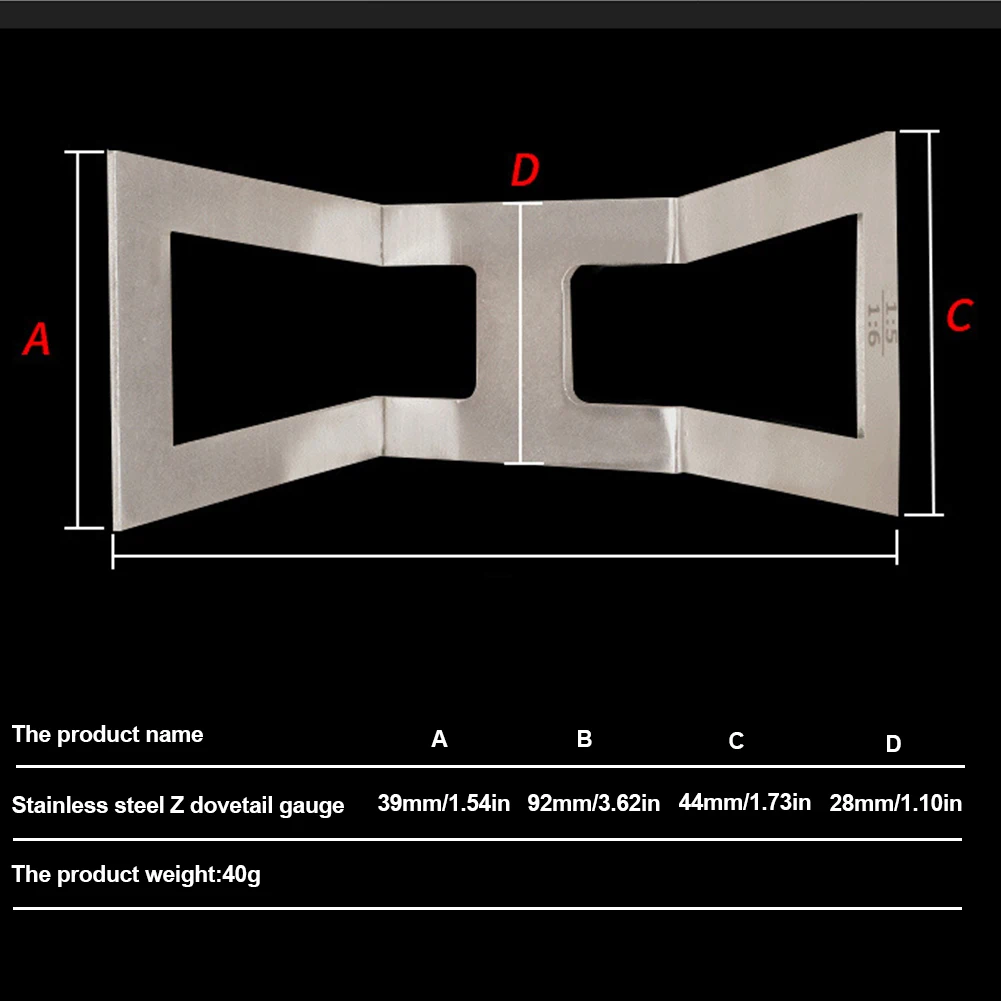 

Dovetail Marker Aluminum Alloy Woodworking Dovetail Marking Template Tool Wood Joints Gauge For Hand Cut Wood Joints Slopes