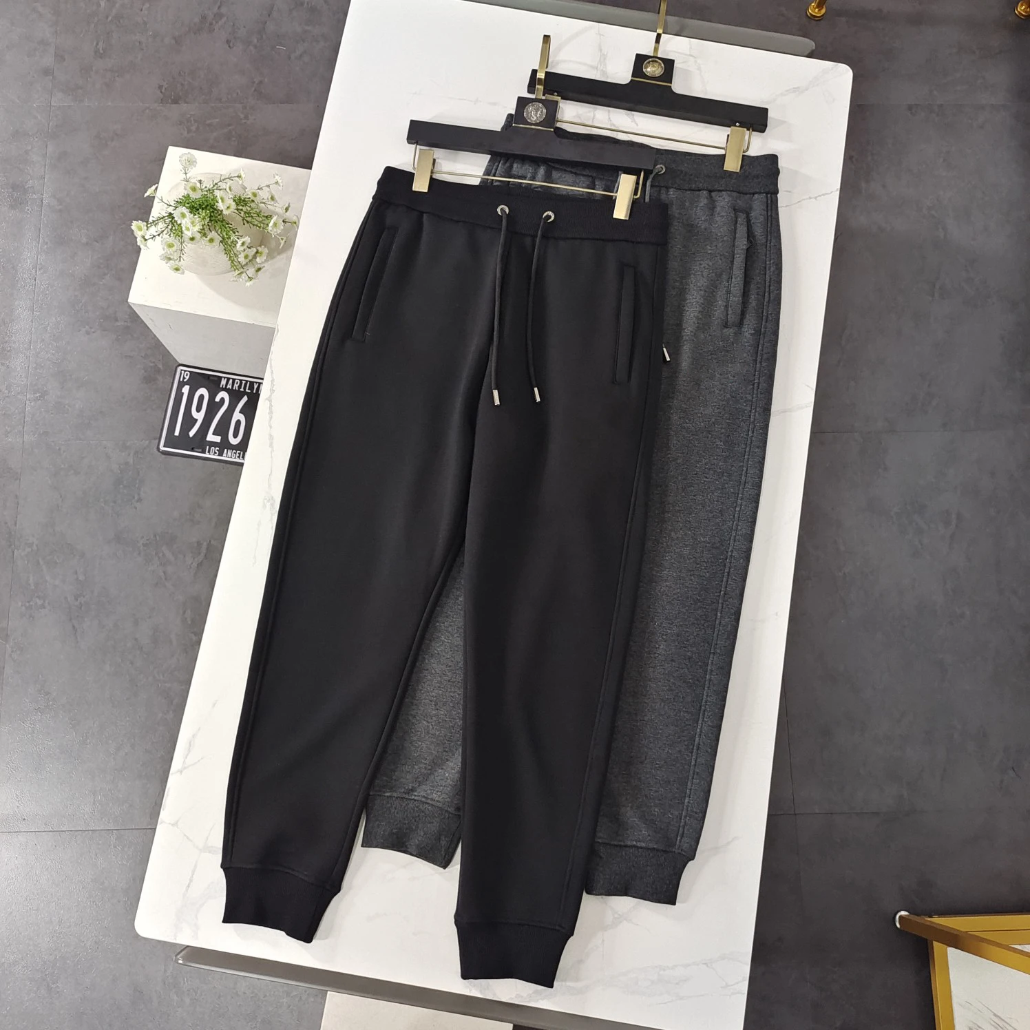 

Мужские зимние Новые повседневные модные Универсальные теплые тренировочные брюки высокого качества с принтом для пар, 2021