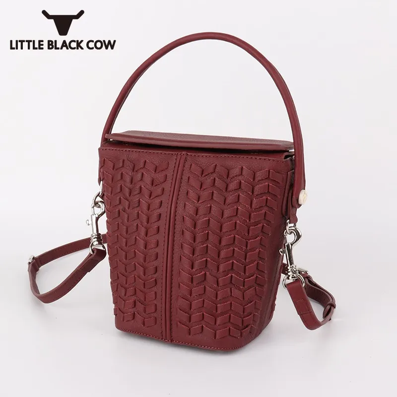 

Высококачественная Женская сумочка из натуральной воловьей кожи, брендовая дизайнерская плетеная Сумка-мешок, сумки-тоуты, женские повсед...