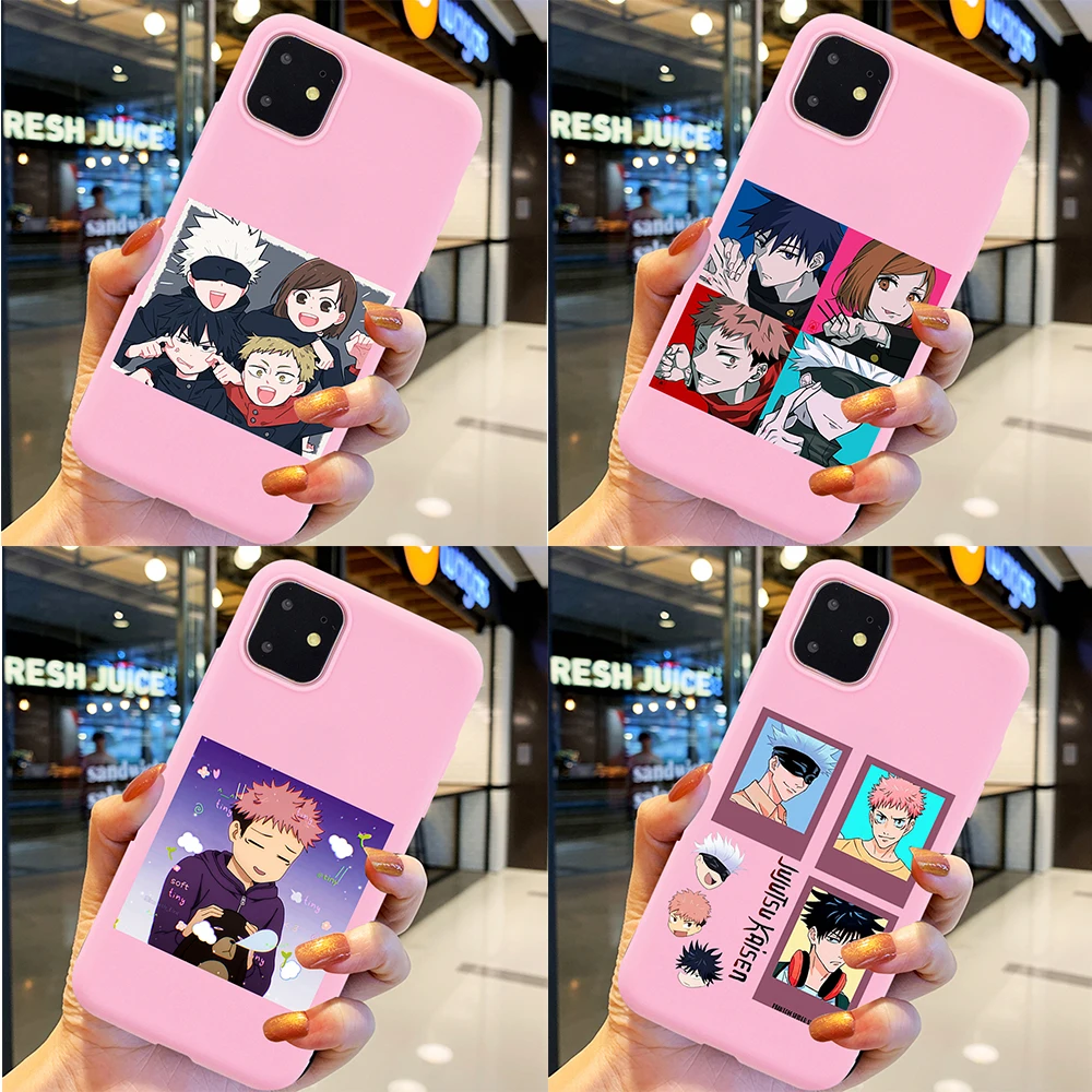 

Cartoon Anime Jujutsu Kaisen Yuji Itadori Fushiguro Megumi Phone Case for IPhone 6 6S 7 8 X XS XR 11 12 Pro Max SE 2020 Funda