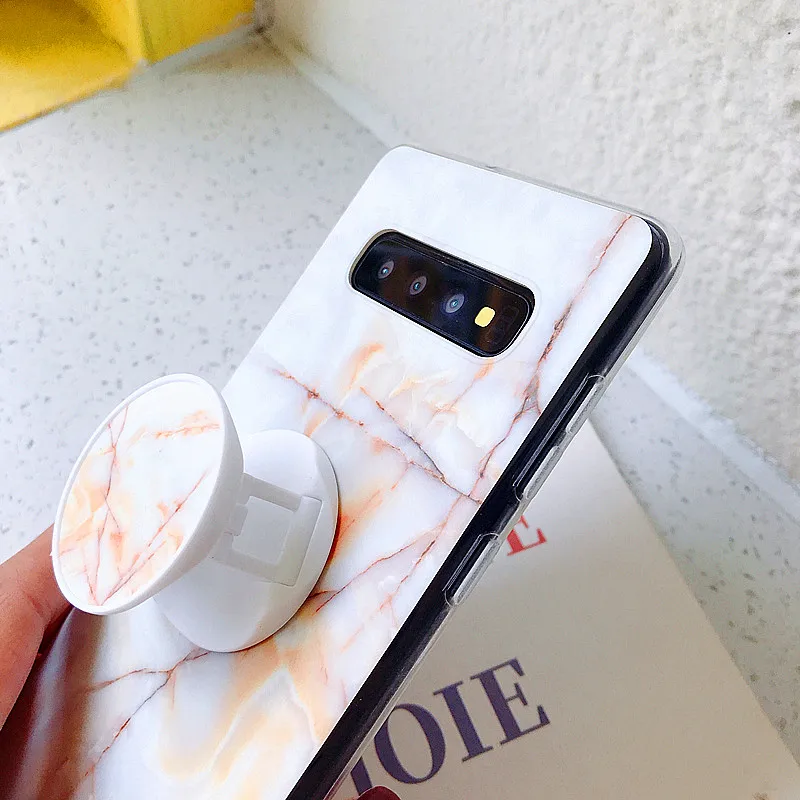 Матовый мраморный узор + складной чехол-подставка для Samsung Galaxy S20 Ultra Note 10 9 S9 S7 Edge S10