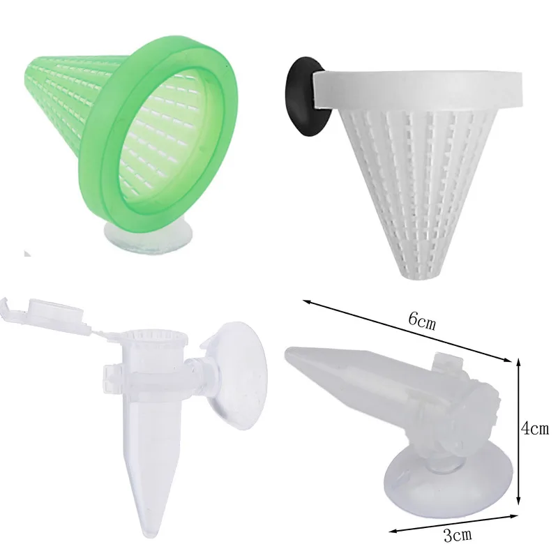 Автоматическая кормушка для рыб коническая аквариума с присоской 1/2 шт.|Кормушки|
