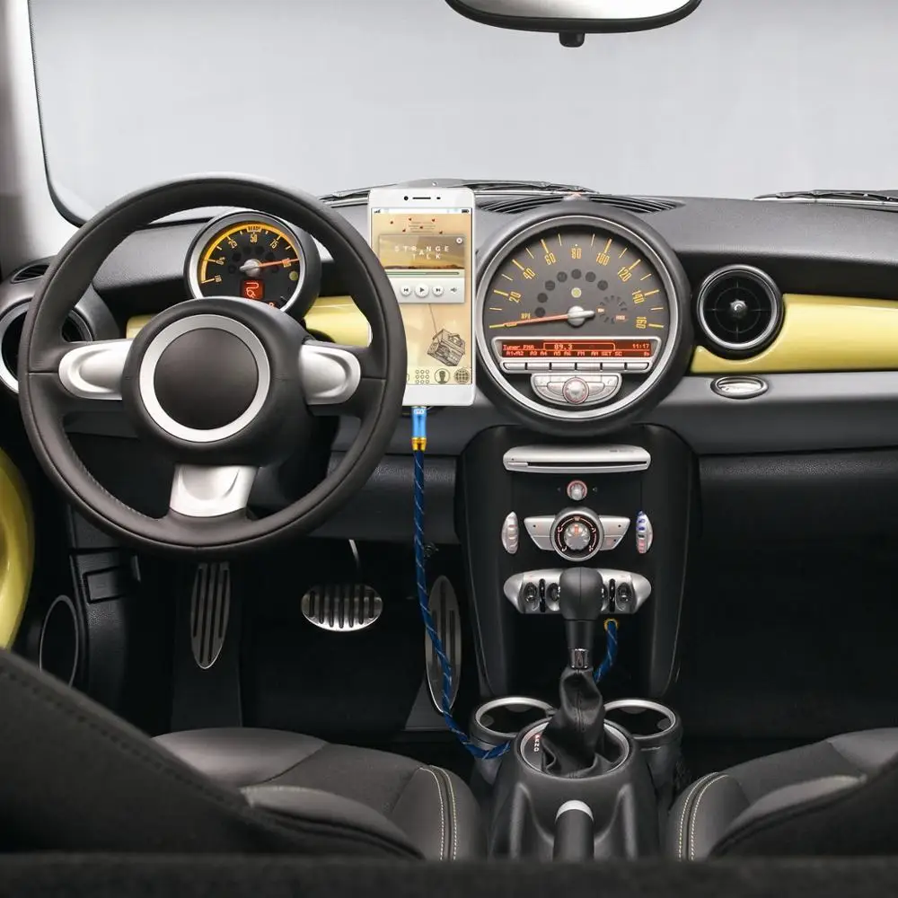 Позолоченный аудиокабель со штыревыми соединителями 3 5 мм 2 м для iPhone