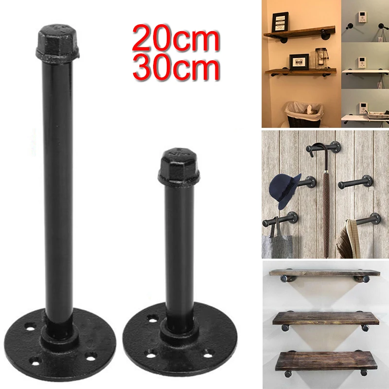 

Wall Storage Shelf Holder Brackets With Screw Book Shelving Industrial Steampunk Iron Pipe Furniture Shelves Holder Racks