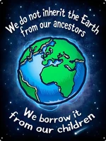 we do not inherit the earth from our ancestors tin sign bar pub home wall decor metal art poster plaque iron painting