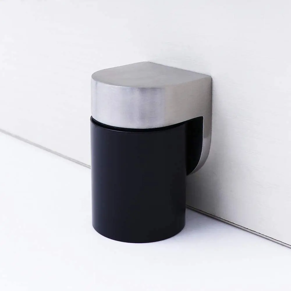 

Cylindrical Floor Mount Door Stop Stainless Steel Heavy Duty Magnetic Door Stopper Height-Adjustable Brushed Satin Door Holder F