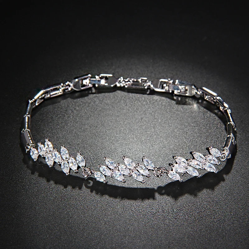 Браслет jinzeyi женский с инкрустацией из циркония Ювелирное Украшение стразами AAA