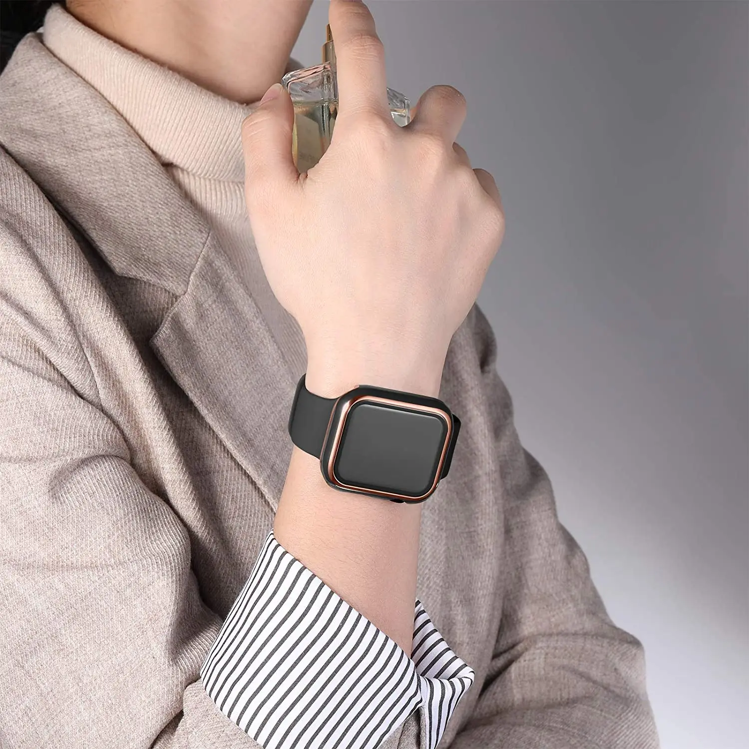 Glass+Cover for Apple Watch Case 45mm 41mm 44mm 40mm 42mm 38mm Bumper Protective Screen Protector for iwatch 7 SE 6 5 4 3 2 1