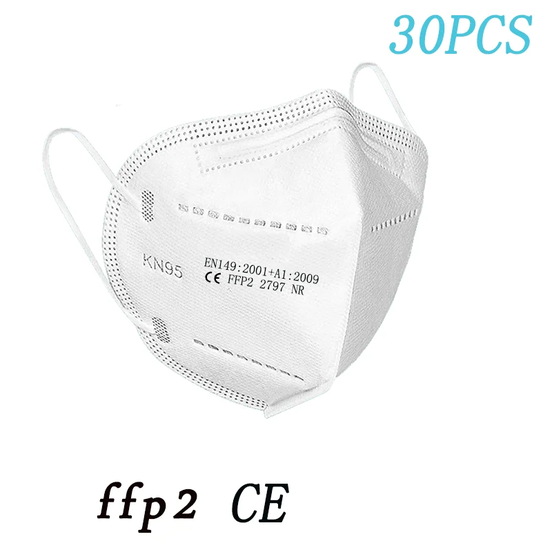 Ffp2 CE маска для лица Kn95 mascarillas kn95 certificadas 5 слоев 95% фильтр безопасности многоразовая