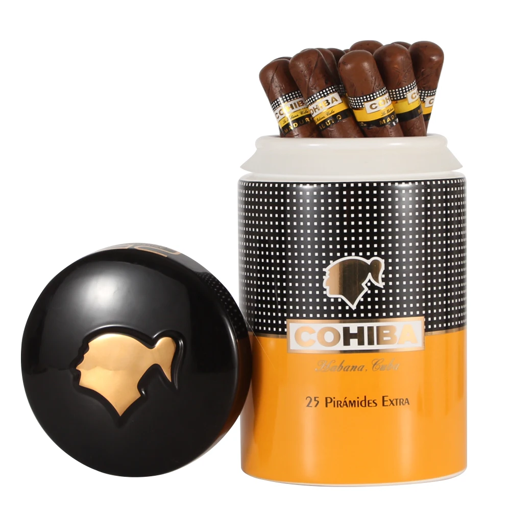 COHIBA Роскошная керамическая сигарная трубка для хранения табака Humidor кубинская