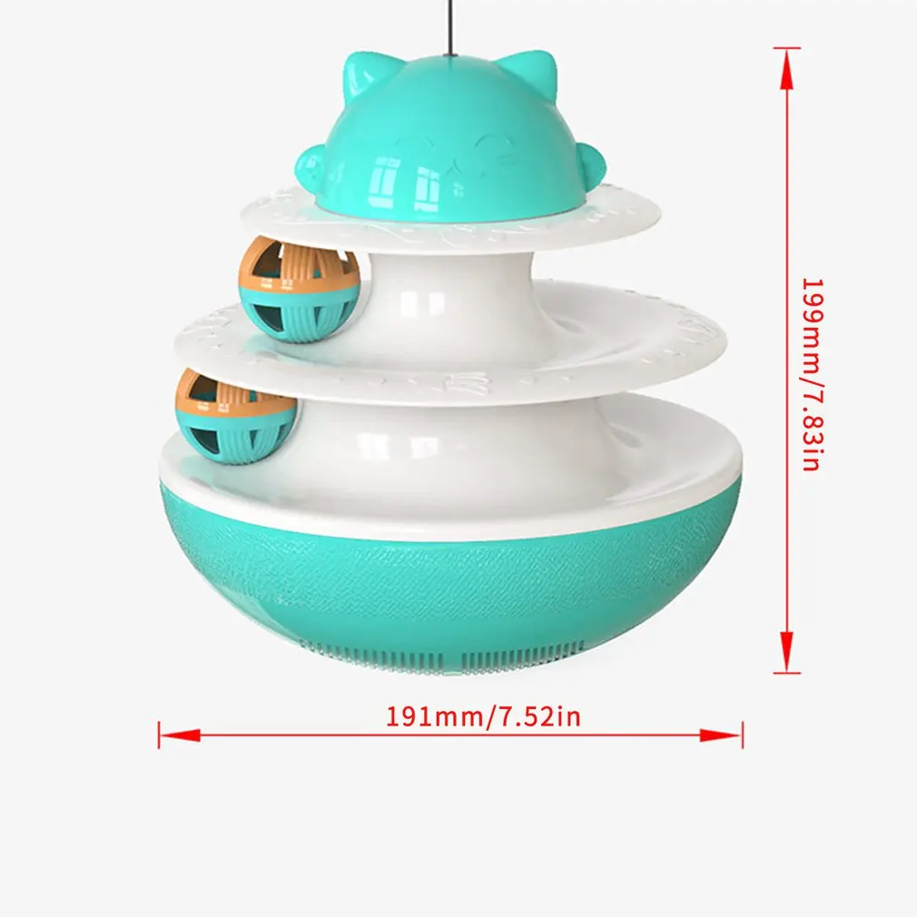 

Pet Interactive Toy Multifunctional Cat Toy Pet Toy Pet Product Free Hand Pet Trainning Turntable Toy Portable ABS Funny Cat Toy