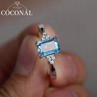 fashion luxury colored crystal wedding rings for women simple inlaid zircon proposal female wedding ring jewelry gifts