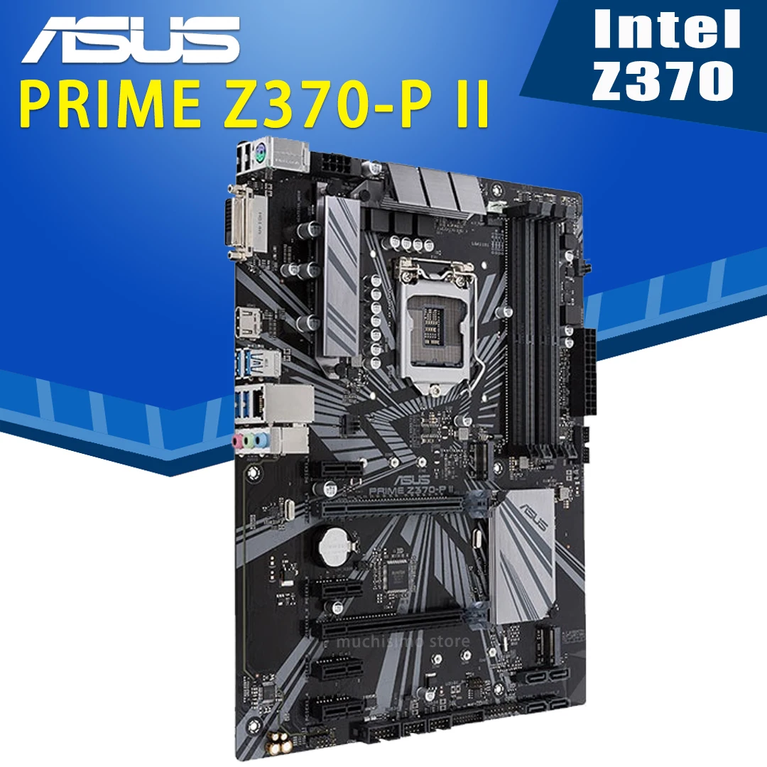 Preise LGA 1151 Asus PRIME Z370-P II Motherboard Unterstützung 8th 9th-Gen Core I7 I5 I3 CPU PCI-E 3,0 DDR4 64GB Desktop Intel Z370 Placa-Mãe