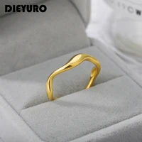 dieyuro 316l stainless steel simple fashion weave golden ring for women 2021 temperament hot sale jewelry k%d0%be%d0%bb%d1%8c%d1%86%d0%be %d0%b6%d0%b5%d0%bd%d1%81%d0%ba%d0%be%d0%b5 party