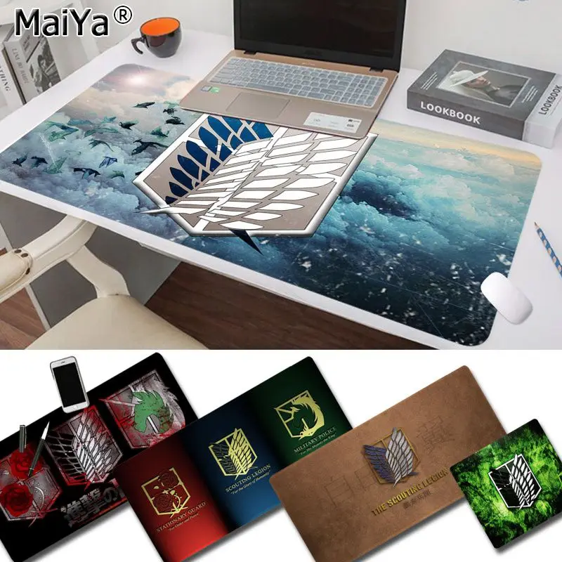 Резиновый прочный Настольный коврик для мыши Maiya из аниме атака на Титанов новый