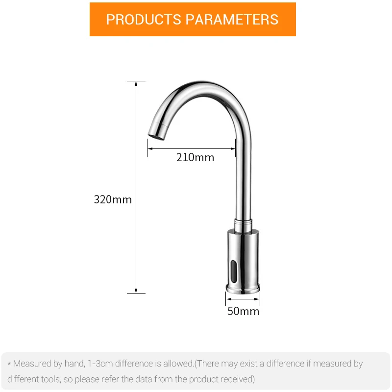 Умные бесконтактные краны для кухонной раковины однорычажные с инфракрасным