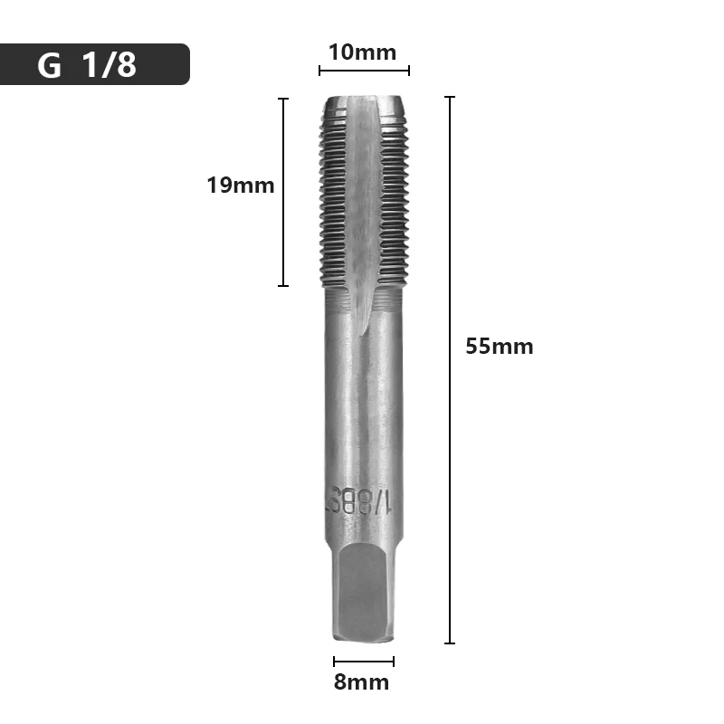 CMCP HSS коническая труба G1/8 1/2 3/4 1 BSP Металлические винтовые резьбовые режущие