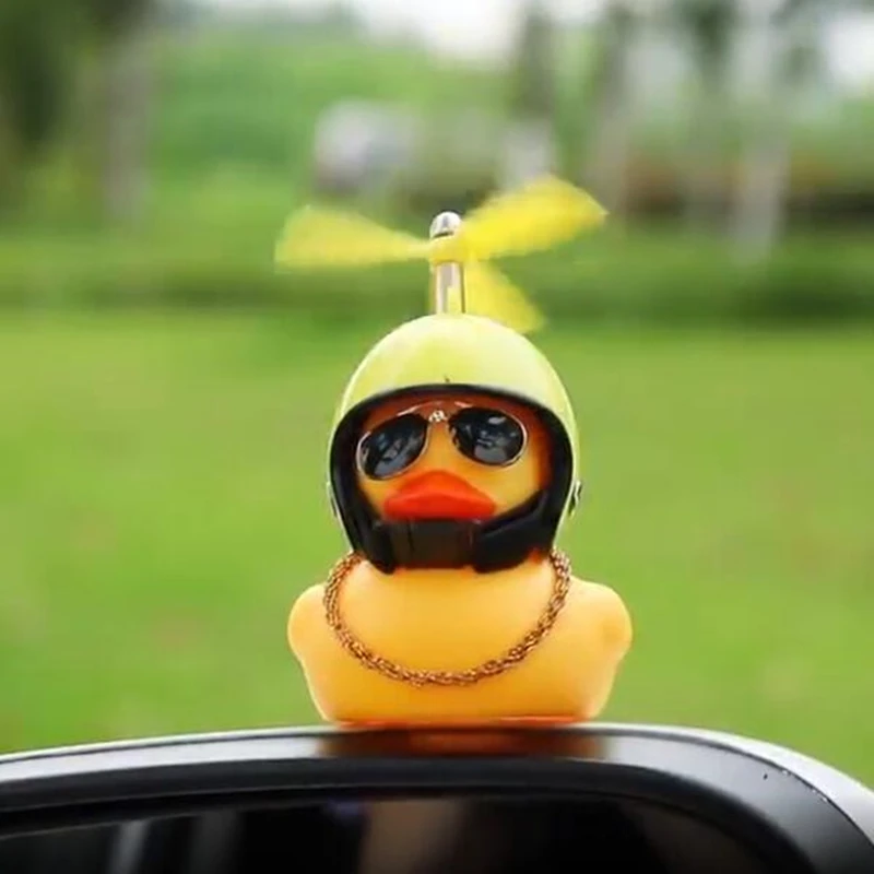 Горячая Распродажа Автомобильная утка с шлемом сломанный ветер маленькая Желтая