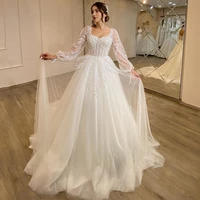 eightree white wedding dresses sweetheart appliques bridal dress 2022 puff sleeve tulle a line princess wedding gowns plus size