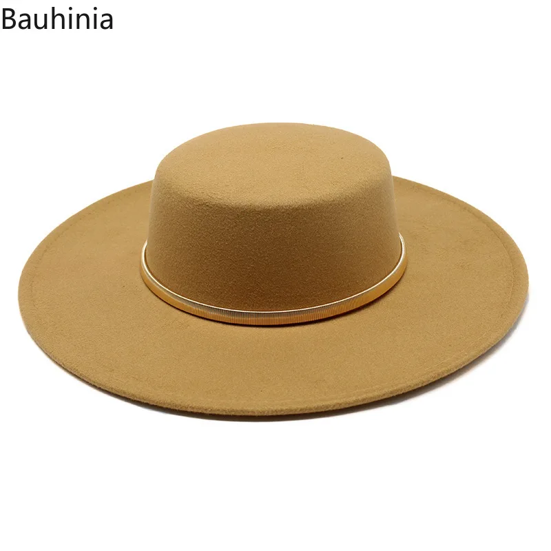 Шляпа Bauhinia большая широкополая плоская 10 см для церкви Дерби однотонная