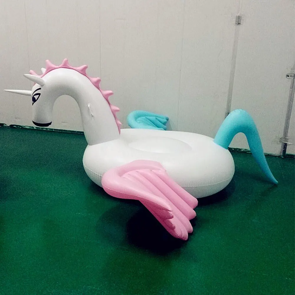 

Giant Inflatable Candy Pegasus Pool Raft Summer Swimming Lounge Float Pool Party Toys for Adults and Kids