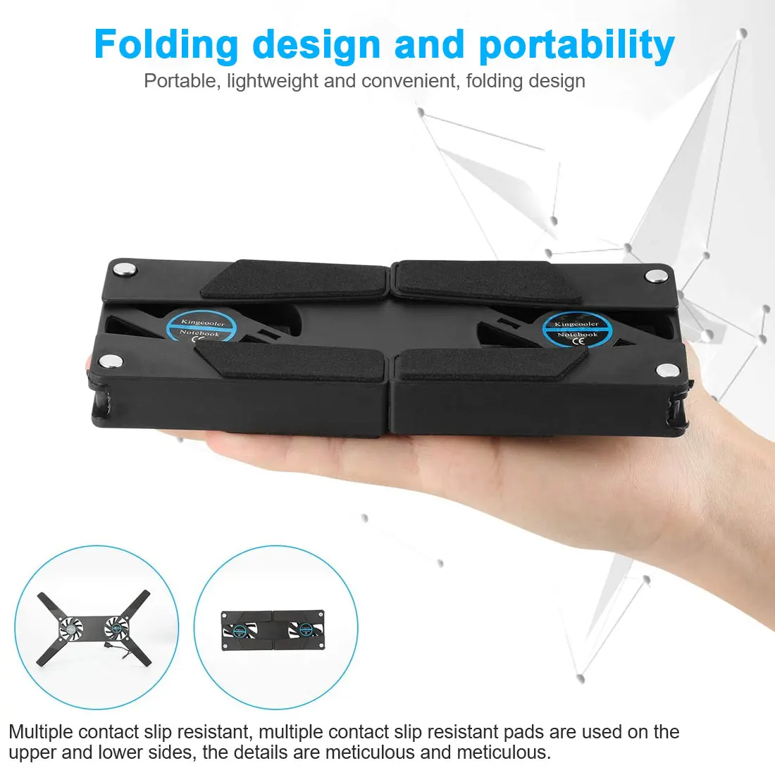 

Portable Laptop bracket Support Dual Cooling Fan Cooler Pad Stand Laptop Cooling Notebook for PC Laptop Stand Foldable Holder