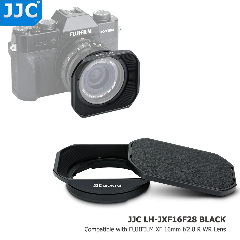 JJC LH-JXF16F28 черная байонетная бленда объектива с крышкой капота может поставить на ф49мм фильтр для FUJIFILM XF 16 мм f/2,8 R WR объектив протектор
