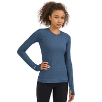 women fitted reflective long sleeve sports running shirt side zip pocket gym top workout clothes with thumb holes yoga t shirts