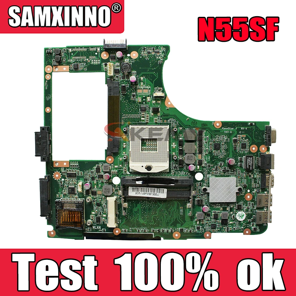

Материнская плата Akemy N55SF для ноутбука ASUS N55SF N55SL N55S, оригинальная материнская плата 100% тест