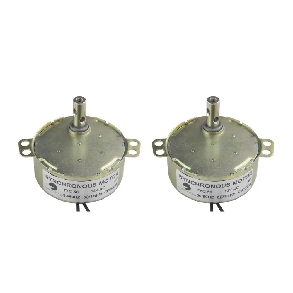 Микродвигатель shans 2 шт. TYC-50 12 В переменного тока 0 8-1 об/мин CW/CCW двигатель