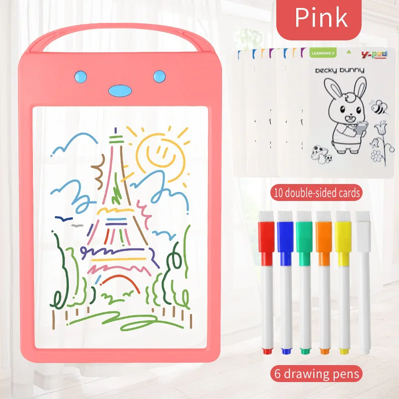 

6 Color Pen Kid's Cartoon LCD Drawing Pad Electronic Blackboad Early Education Puzzle Graffiti Fluorescent Paint Writing Board
