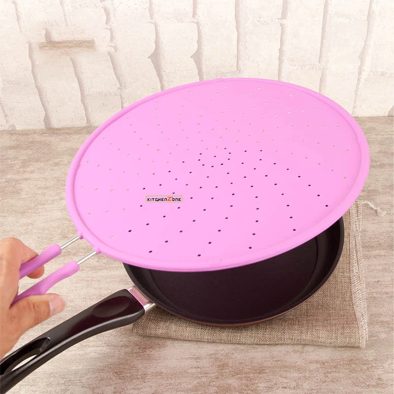 

Anti-overflow Pot Lids Silicone Cover Oil-proof Splash Baffle Frying Oil-Proof Splash Grid Cover Kitchen Accessories