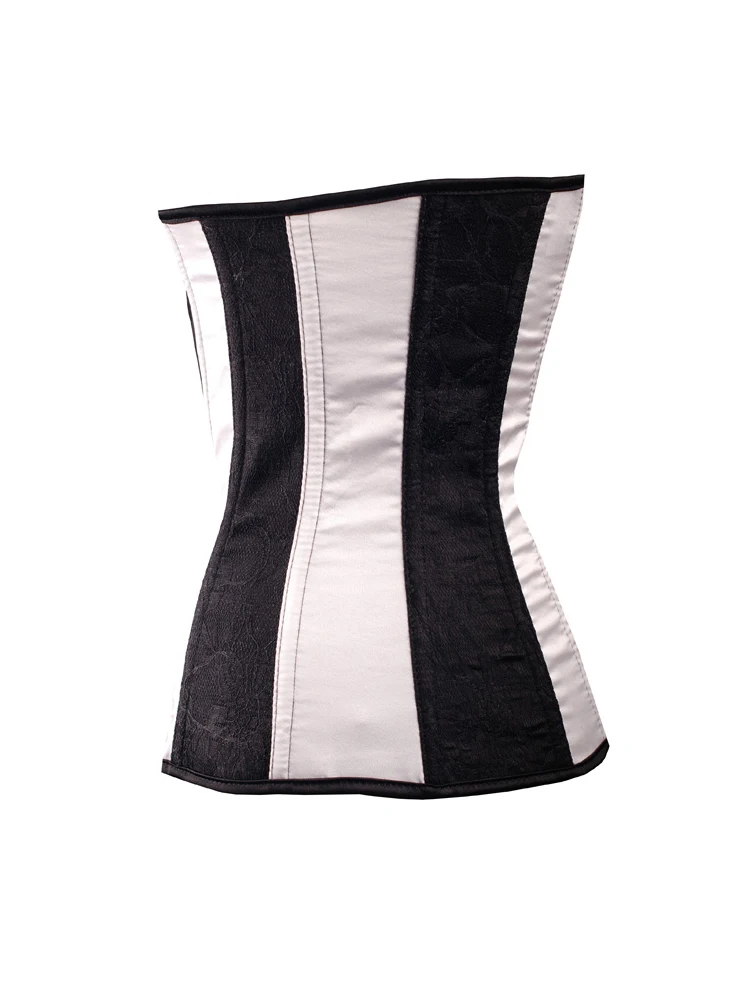 Сексуальное женское Бюстье белый черный корсет на шнуровке готическое нижнее