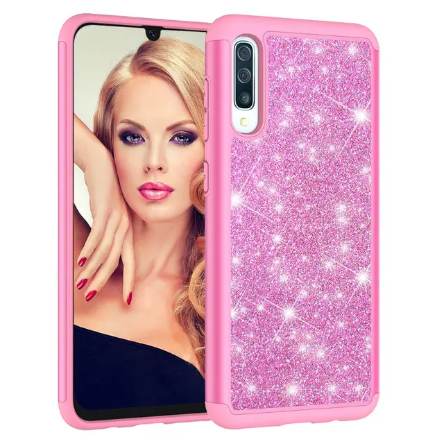 Pink Шикарный Блестящий Роскошный чехол для samsung A50 Чехол samsung A20E Etui A50s A30s A20 E задняя крышка для samsung Galaxy A30 чехол A 50 20 - Color: Pink