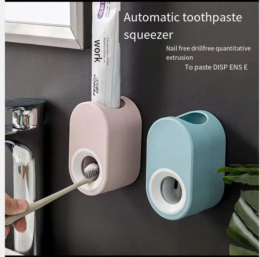 Wall-mounted Toothpaste Dispenser Toothpaste Extrusion Bathroom Accessors Dispenser Lazy people squeeze toothpaste
