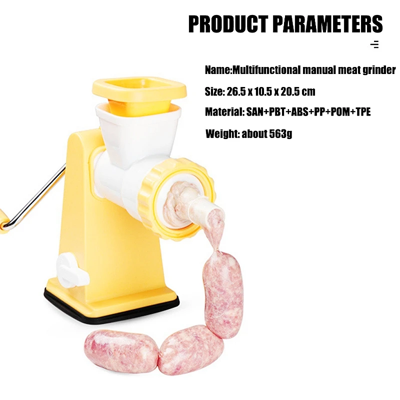 Бытовая портативная ручная мясорубка измельчитель для продуктов кухонные
