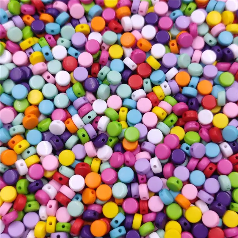 

50Pcs 4*7mm Candy Color Single Hole Loose Beads DIY For Jewelry Making Wholesale Necklace Bracelet Pendant
