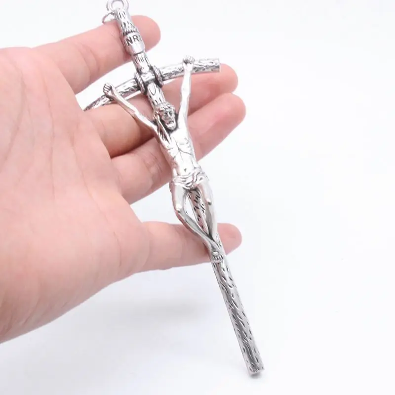 2 церковные реликвии Иисус на стенде крест стены распятие антикварная домашняя