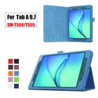 Чехол для Samsung Galaxy Tab A 9,7 дюйма, модель SM-T550 P555 T555, чехол для планшета, флип-кронштейн из искусственной кожи, подставка, стилус