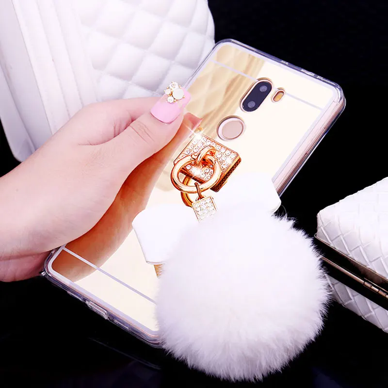 Зеркальный чехол для Redmi Note 2 3 3S 4 4A 4X мягкий из ТПУ с блестящими стразами и