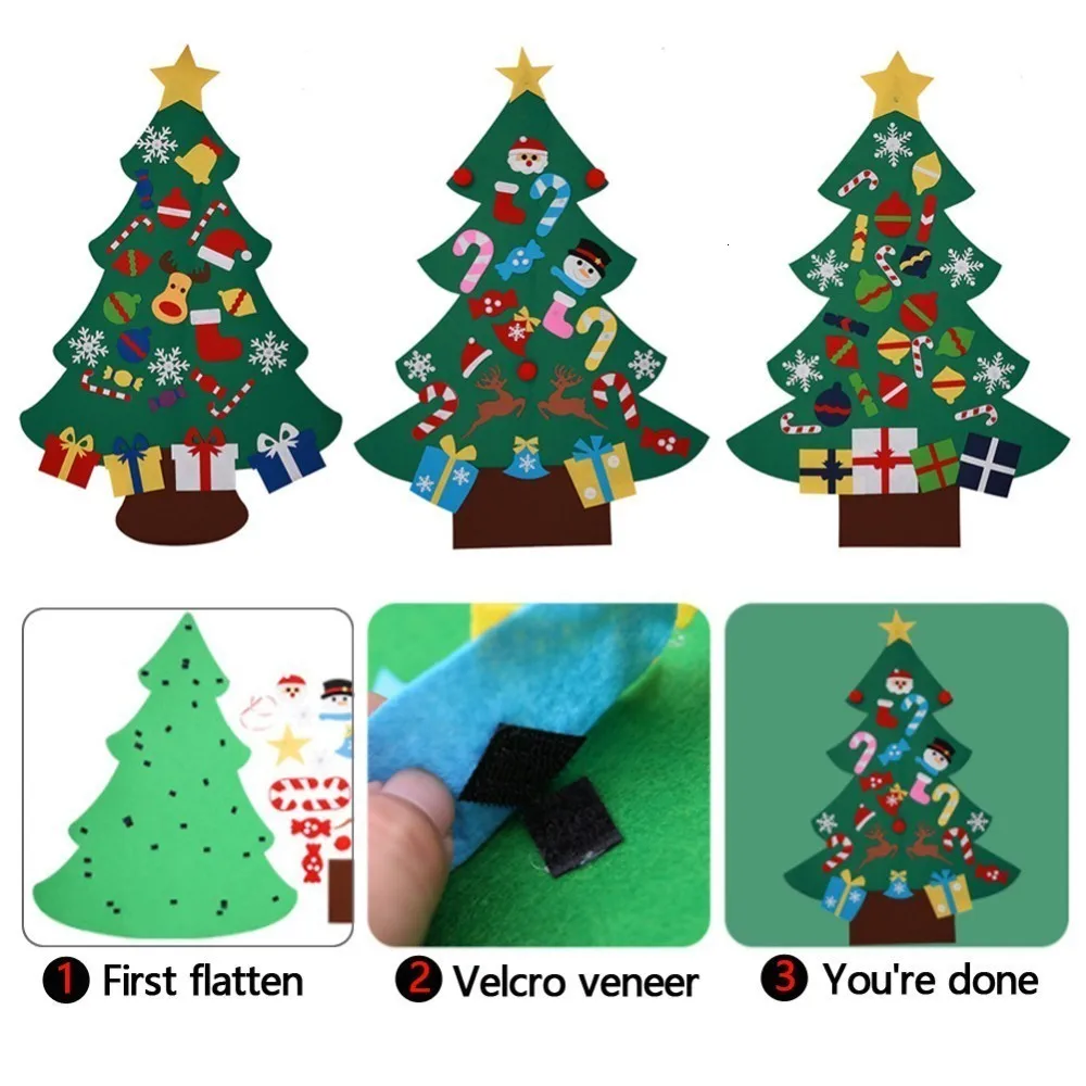 DIY войлочная Рождественская елка новогодние подарки Детские игрушки