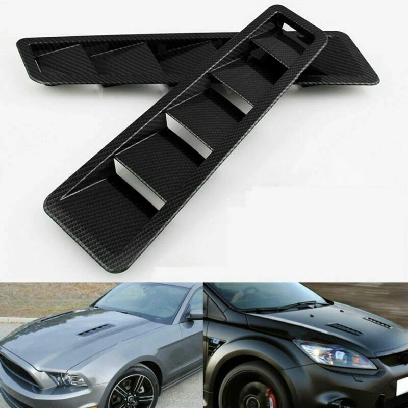 2X Универсальный воздухозаборник капота с отверстием для краски из углеродного