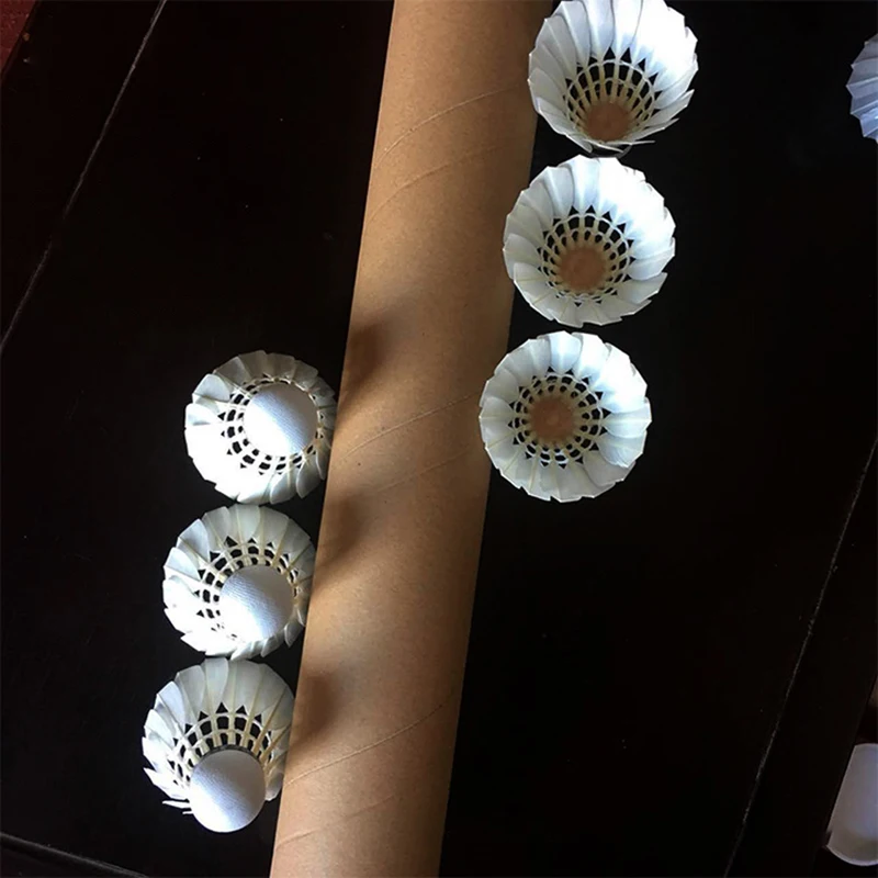

12-Pack Feather Badminton Shuttlecocks with Great Stability and Durability Badminton for Indoor Outdoor Sports Training