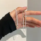 S925 серебро сверкающий итальянская трехслойное серебро ожерелье из бисера Короткие 2021 Женская цепочка на ключицы