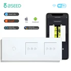 Сенсорный светильник ель BSEED с Wi-Fi, 123 клавиши, двойной смарт-выключатель для штор, сенсорный экран, беспроводное управление, приложение Smart Life Tuya