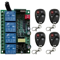 universal wireless remote control switch ac110v 220v 230v 4ch relay receiver module and 4 channel rf 315mhz 433 mhz transmitter