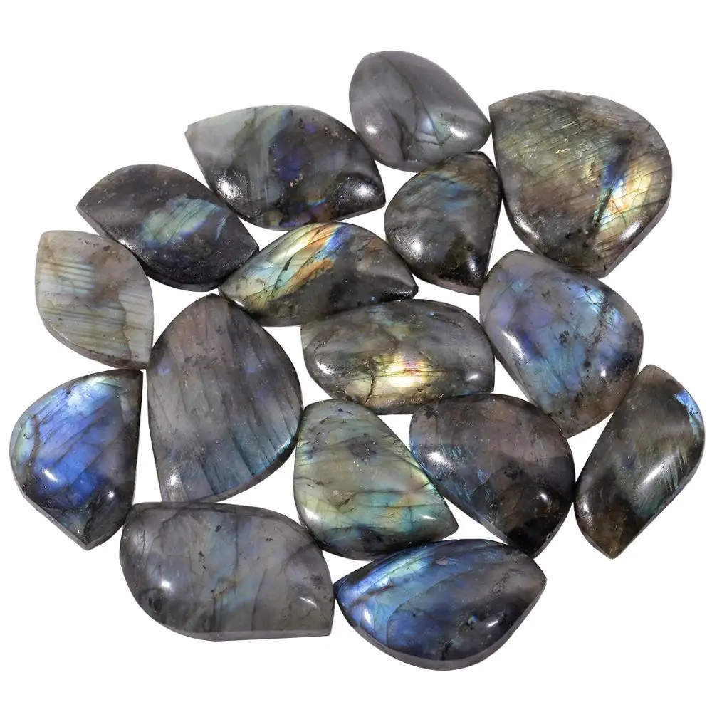

TUMBEELLUWA 1Pcs Natural Labradorite Crystal Irregular Stone Colorful Shine Decor Healing Reiki Polished Stone Specimen Jewelry