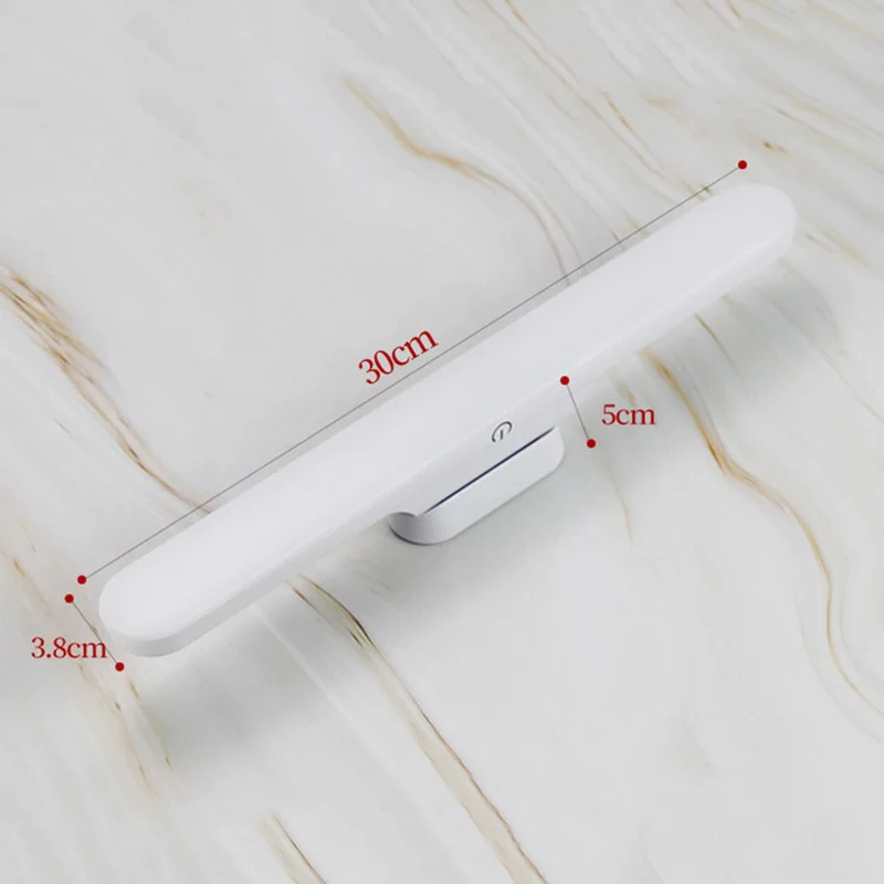 Светильник для макияжа с зеркалом на LED-диодах, с подсветкой и регулировкой яркости, с защитой глаз, настольный, с возможностью зарядки, регулируемый, для шкафа.